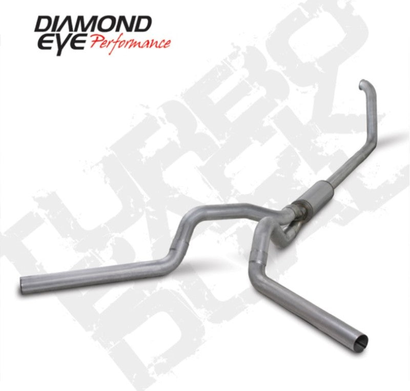 Diamond Eye Performance Diamond Eye KIT 4in Turbo Back DUAL AL: 00-03 FORD 7.3L F250/F350