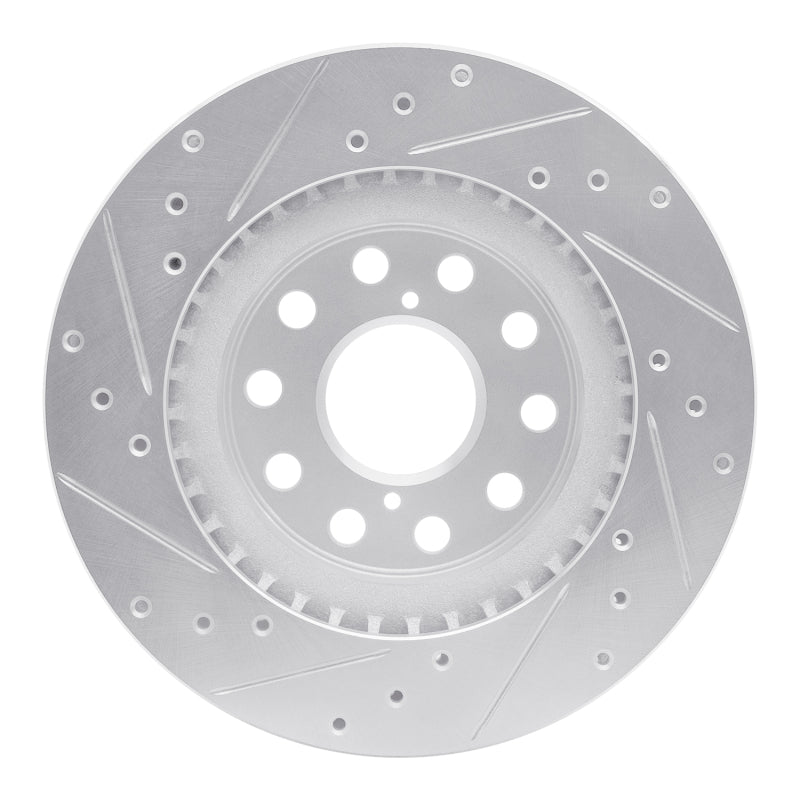 R1 Concepts R1 92-95 Toyota MR2 Rear Right Drilled & Slotted Silver Brake Rotor
