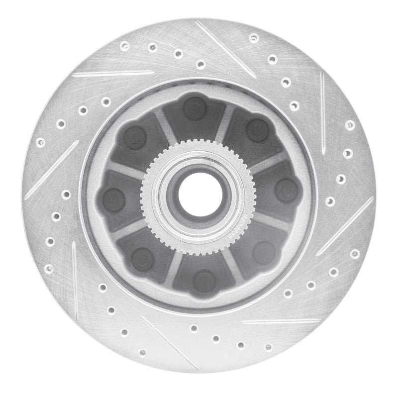 R1 Concepts R1 01-02 Chevrolet Express 3500 Front Left Drilled & Slotted Silver Brake Rotor