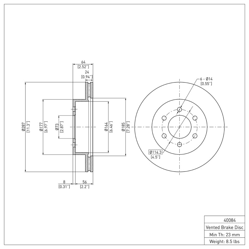 DFC 97-02 Dodge Dakota RWD Front GeoSPEC Coated Rotor