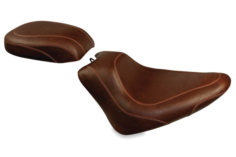 Mustang Motorcycle Mustang 11-13 Harley Blackline, 12-17 Slim/Slim S Tripper Solo Seat - Distressed Brown