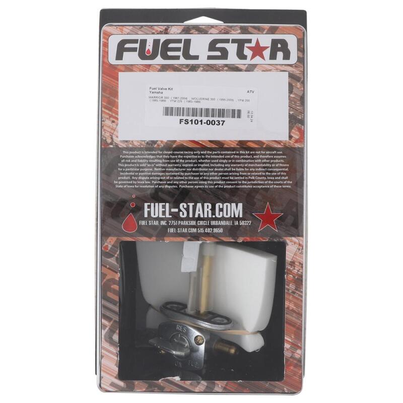 All Balls Racing 86-89 YFM 200 DX/1985 YFM 200 Moto-4/95-05 YFM 350 FX Wolverine 4x4 Fuel Valve Kit