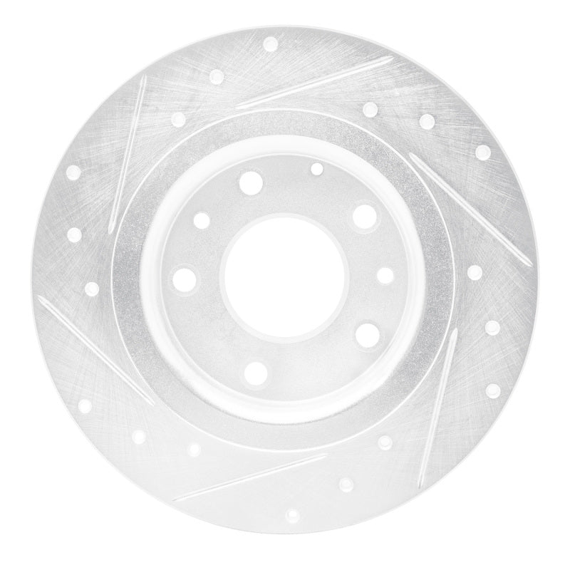 R1 Concepts R1 16-18 Mazda CX-3 Rear Right Drilled & Slotted Silver Brake Rotor