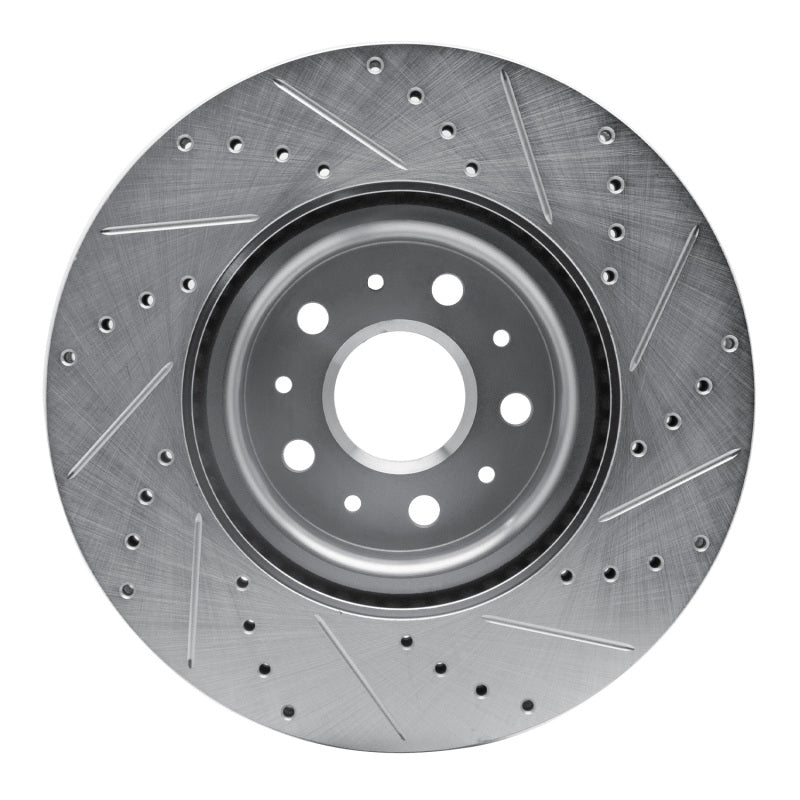 R1 Concepts R1 14-25 Cadillac CT5 Front Left Drilled & Slotted Silver Brake Rotor