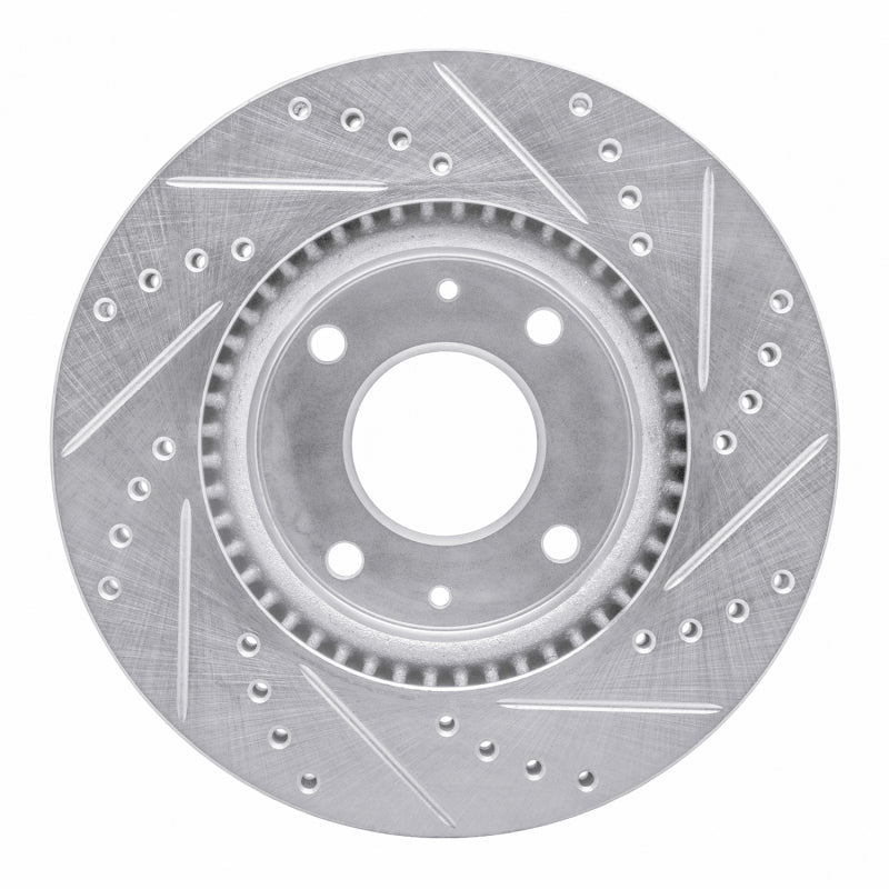R1 Concepts R1 02-06 Hyundai SONATA Front Left Drilled & Slotted Silver Brake Rotor