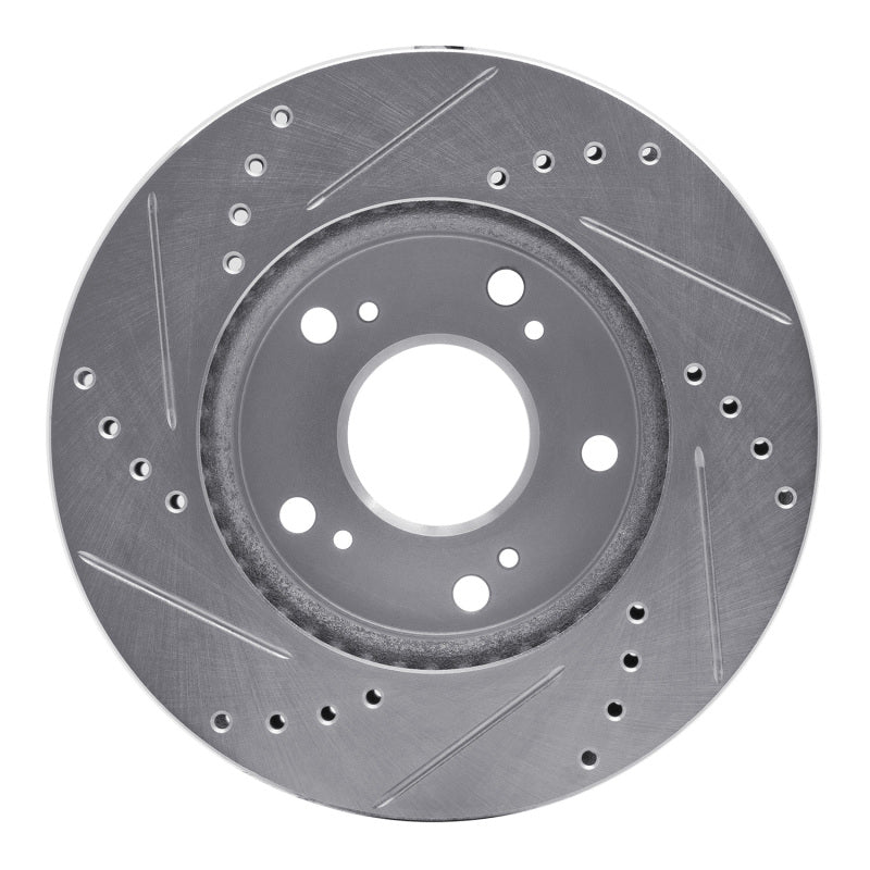 R1 Concepts R1 12-15 Acura ILX Front Right Drilled & Slotted Silver Brake Rotor