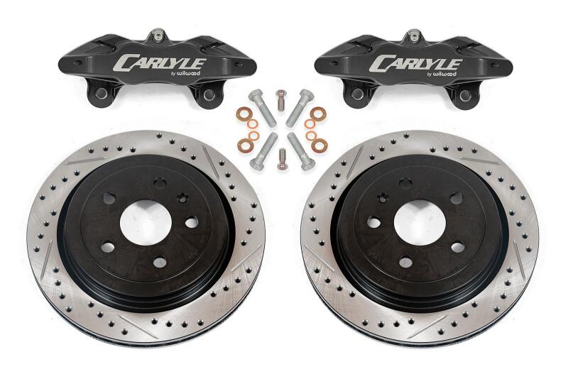 BMR Suspension BMR 14-19 Chevrolet Corvette C7 Brake Kit For 15in Conversion Drilled & Slotted Rotors Black Caliper
