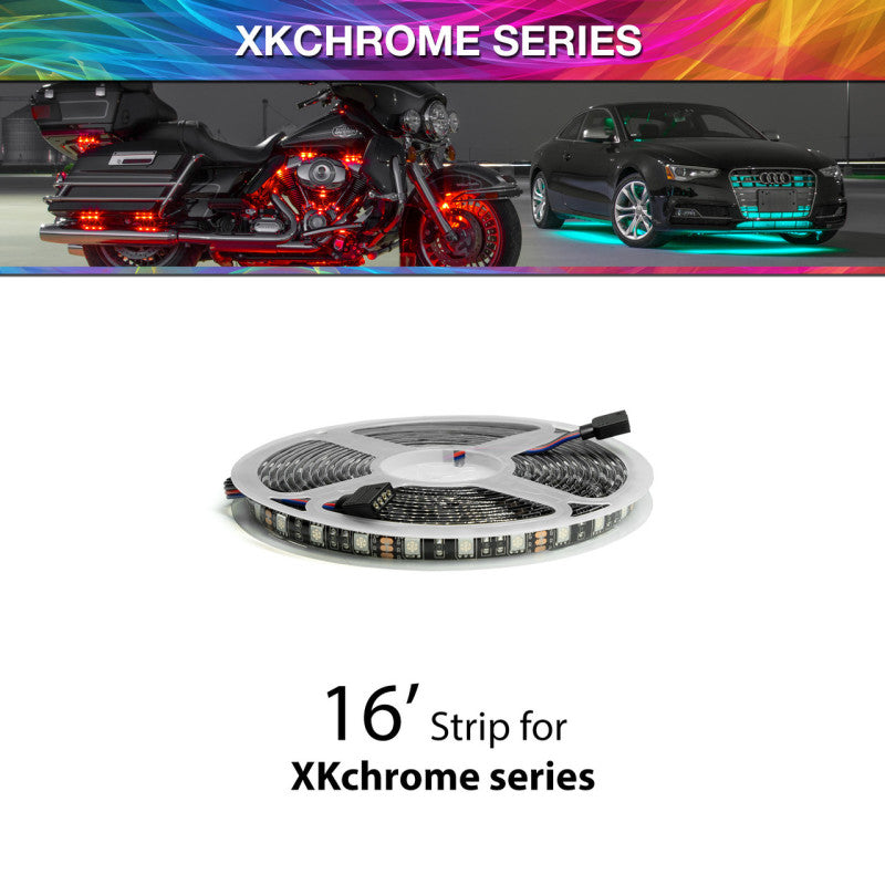 XKGLOW XK Glow 16ft cuttable RGB LED strip roll w/ weather resistant coating