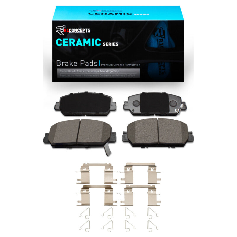 R1 Concepts R1 17-25 Acura ADX Front Ceramic Brake Pads & Hardware Kit
