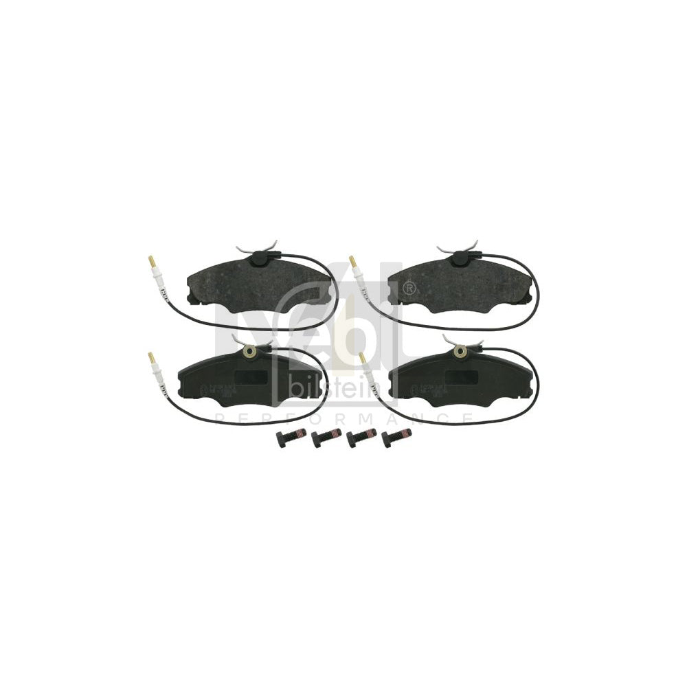 Febi Bilstein 16221 Brake Pad Set For Peugeot 406 Front Axle, Incl. Wear Warning Contact, With Bolts/Screws