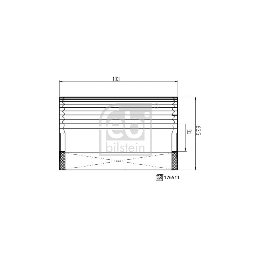 Febi Bilstein 176511 Oil Filter Suitable for Mercedes-Benz Slk (R171)