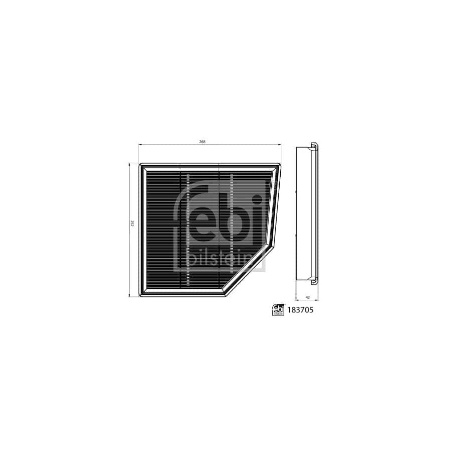 Febi Bilstein 183705 Air Filter for BMW 2 Active Tourer (U06)