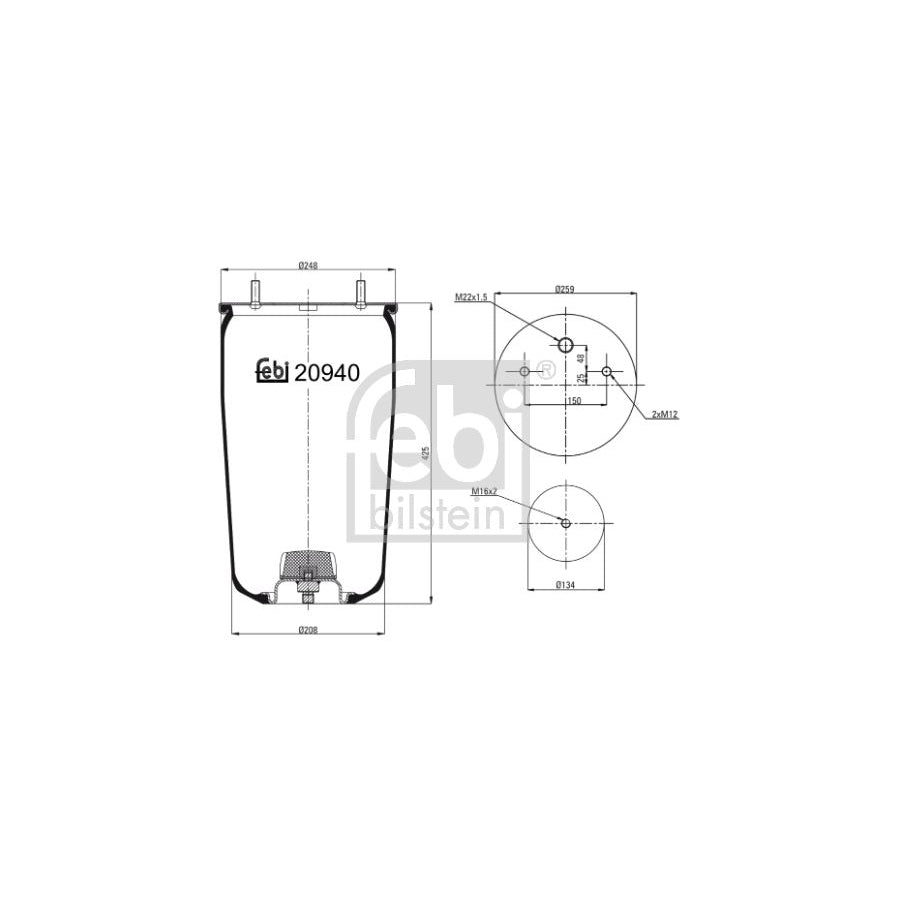 Febi Bilstein 20940 Boot, Air Suspension