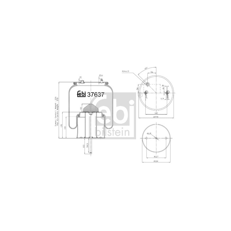 Febi Bilstein 37637 Boot, Air Suspension