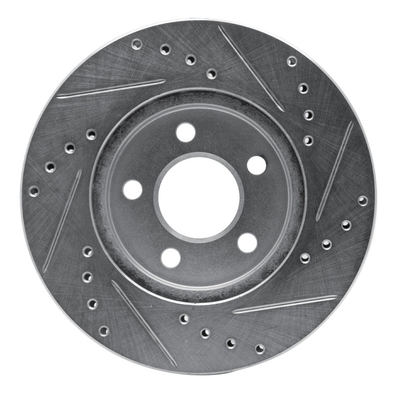 R1 Concepts R1 86-90 Chrysler Town & Country Front Left Drilled & Slotted Silver Brake Rotor
