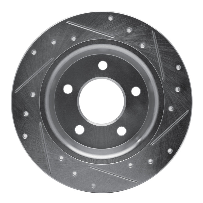 R1 Concepts R1 04-13 Mazda 3 Rear Left Drilled & Slotted Silver Brake Rotor