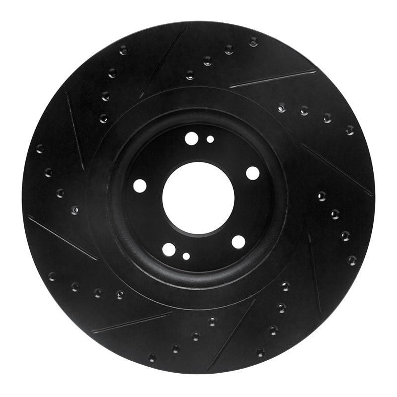 R1 Concepts R1 15-21 Kia Sedona Front Right Drilled & Slotted Black Brake Rotor