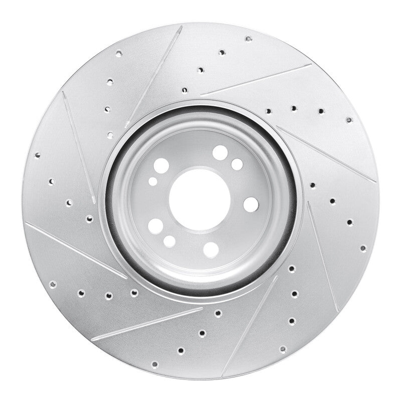R1 Concepts R1 20-26 Mercedes-Benz GLE450e Front Right Drilled & Slotted Silver Brake Rotor