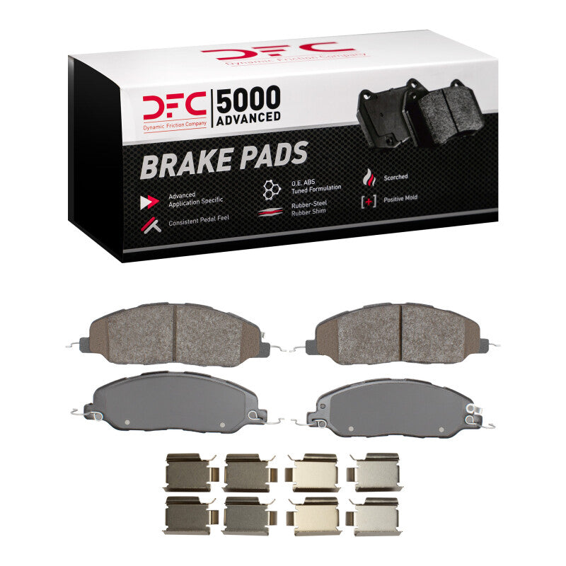 DFC 05-14 Ford Mustang Front 5000 Advanced Ceramic Brake Pads and Hardware Kit