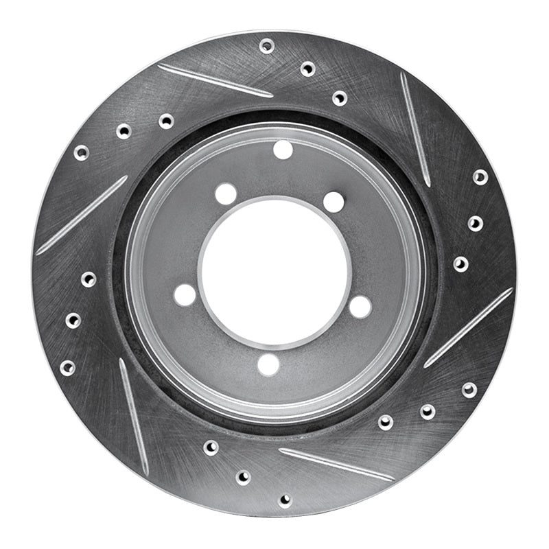 R1 Concepts R1 91-93 Dodge STEALTH Rear Left Drilled & Slotted Silver Brake Rotor