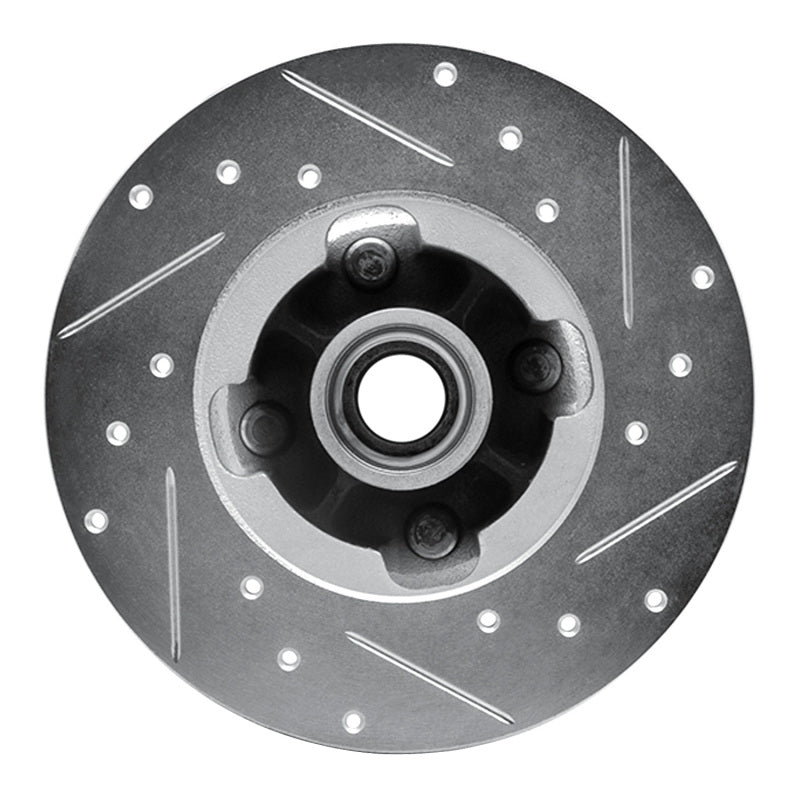 R1 Concepts R1 1978-1987 Chevrolet CHEVETTE Front Left Drilled & Slotted Silver Brake Rotor