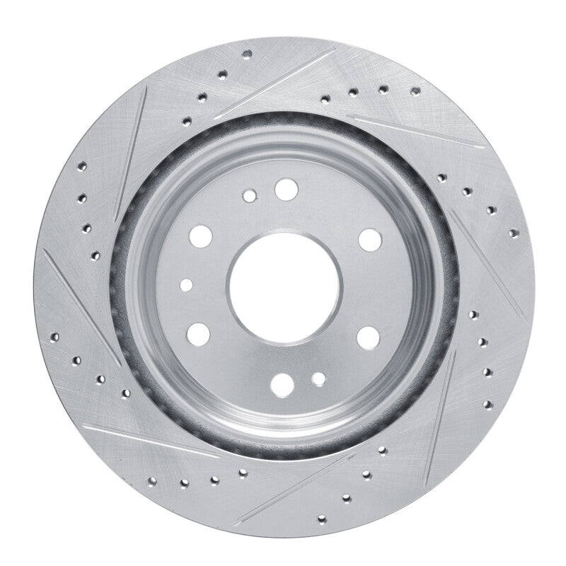 R1 Concepts R1 23-25 Chevrolet Colorado Rear Right Drilled & Slotted Silver Brake Rotor
