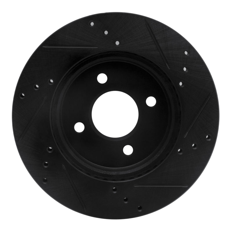 R1 Concepts R1 11-25 Nissan Note (Mexico) Front Left Drilled & Slotted Black Brake Rotor