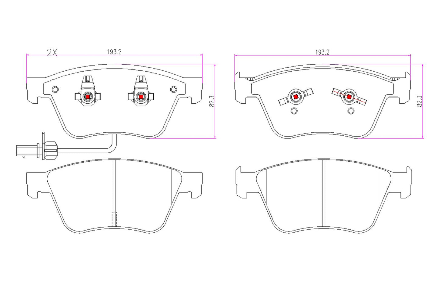 BOGAP A8210311 Brake Pad Set, Disc Brake