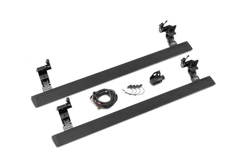Go Rhino RealTruck 07-13 Chevrolet Silverado 1500 EC 4dr VoltStep Electric Running Board Kit - Tex. Blk