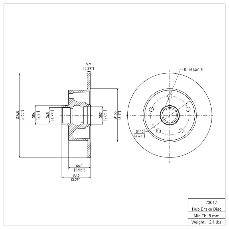 DFC 96-08 Audi A4 (Mexico) Rear Brake Rotor