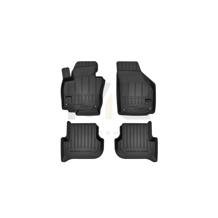 FROGUM 3D407329 Floor mat set for SKODA Yeti (5L) Elastomer, Front and Rear, Quantity: 4, Black