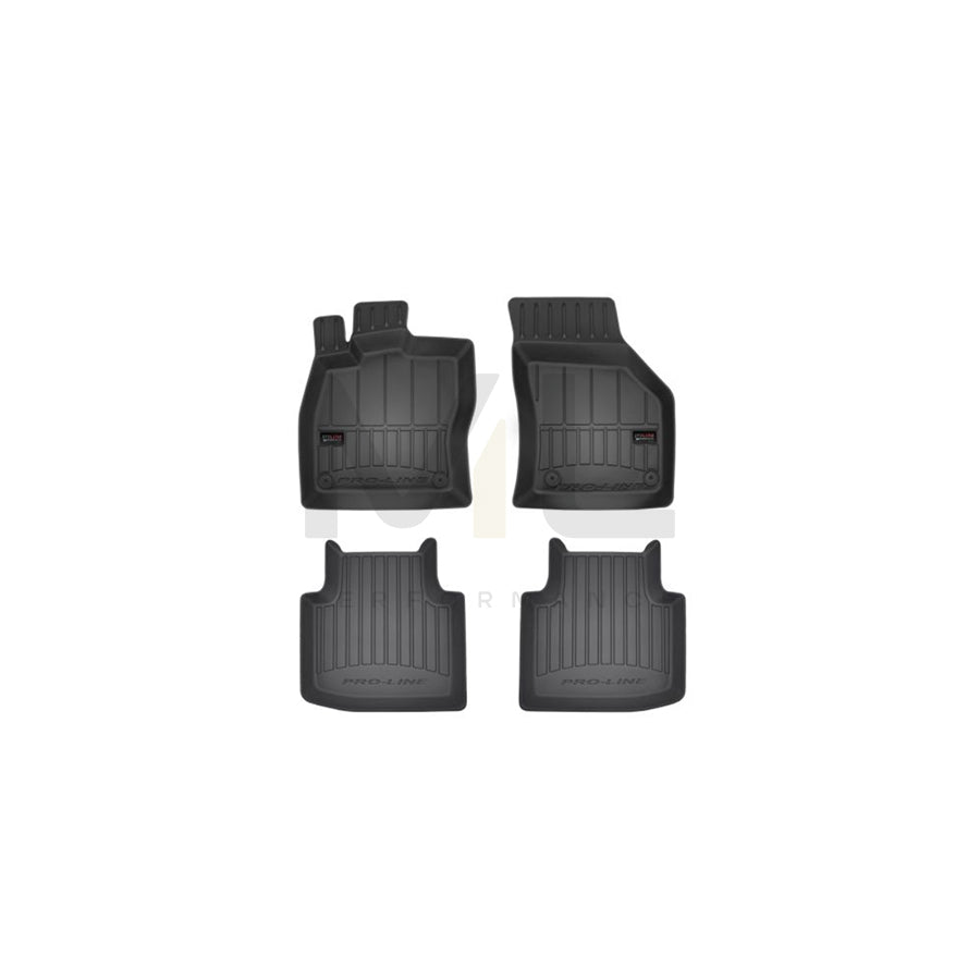 FROGUM Tailored 3D407046 Floor mat set for SKODA SUPERB Elastomer, Front and Rear, Quantity: 4, Black, (LHD)
