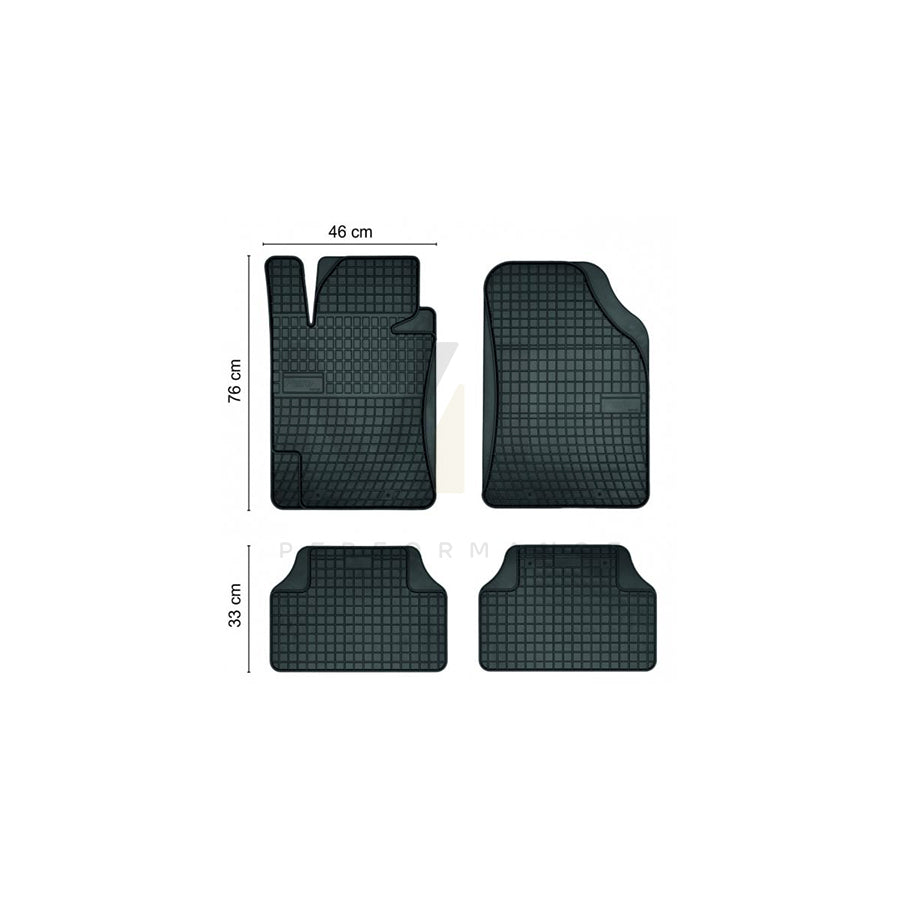 FROGUM Tailored 546818 Floor mat set Elastomer, Front and Rear, Quantity: 4, Black, (LHD)