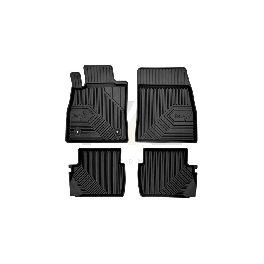 FROGUM Tailored 77407237 Floor mat set for FORD FIESTA Elastomer, Front and Rear, Quantity: 4, Black, (LHD)