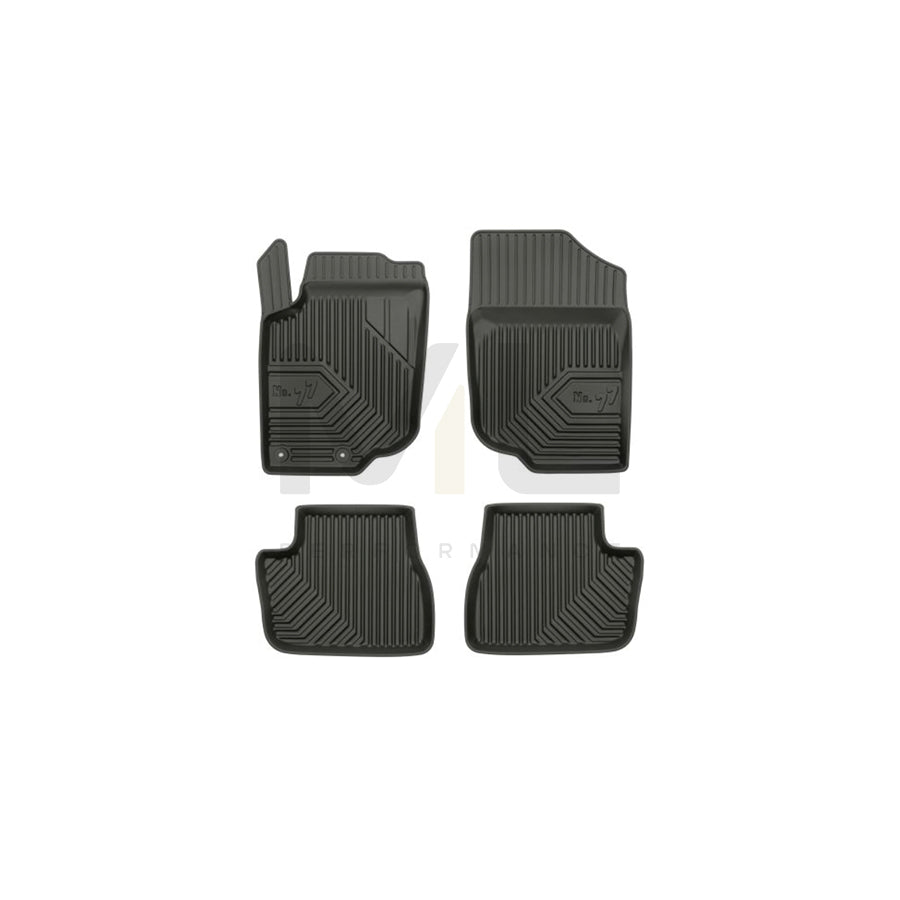 FROGUM Tailored 77407435 Floor mat set for PEUGEOT 207 Elastomer, Front and Rear, Quantity: 4, Black, (LHD)