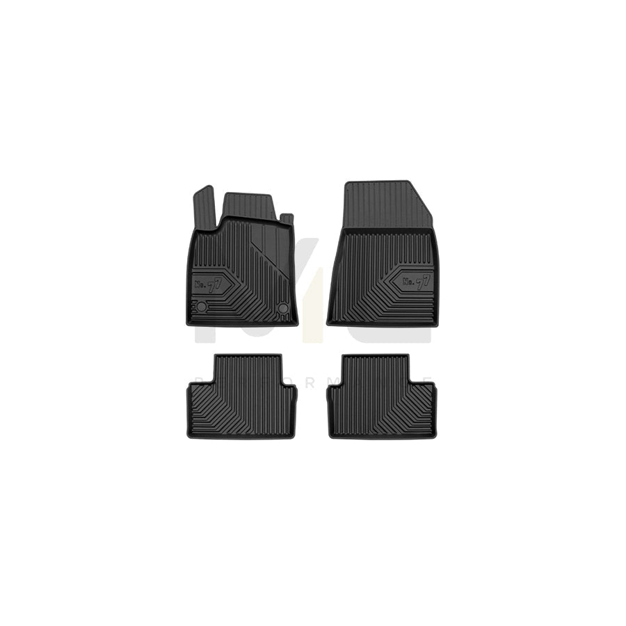 FROGUM Tailored, No.77 77409873 Floor mat set Elastomer, Front and Rear, Quantity: 4, Black, (LHD)