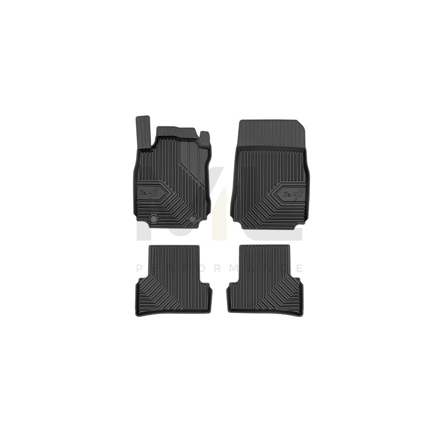 FROGUM Tailored, No.77 77426122 Floor mat set for RENAULT Modus / Grand Modus (F, JP) Elastomer, Front and Rear, Quantity: 4, Black, (LHD)