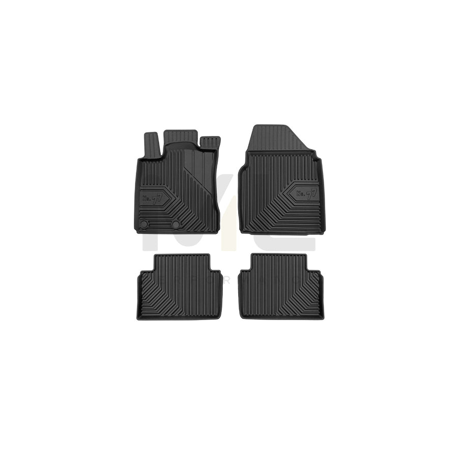 FROGUM Tailored, No.77 77426733 Floor mat set for NISSAN Qashqai / Qashqai+2 I (J10, NJ10) Elastomer, Front and Rear, Quantity: 4, Black, (LHD)