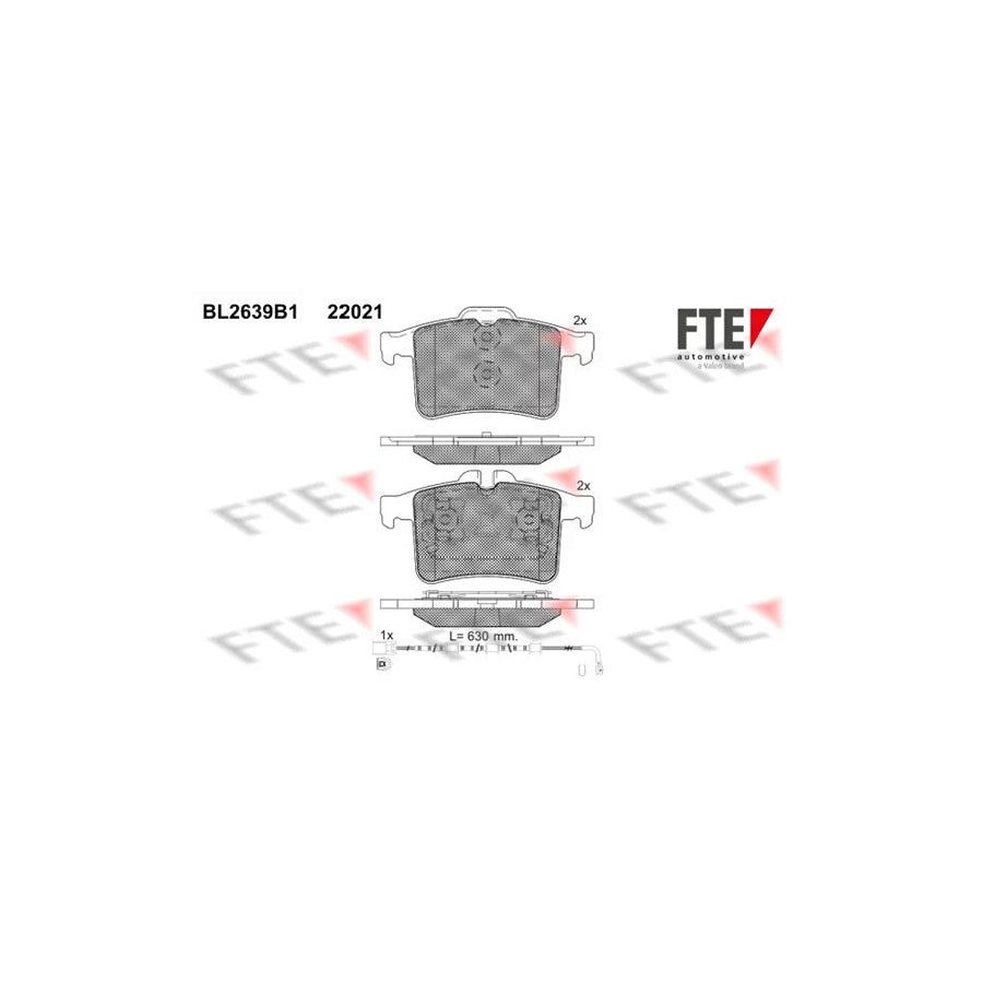FTE 9011067 Brake Pad Set for Jaguar Xk