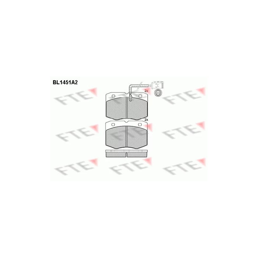 FTE Bl1451A2 Brake Pad Set for Iveco Daily