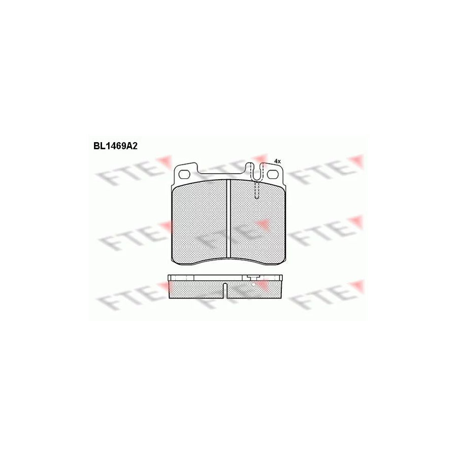 FTE Bl1469A2 Brake Pad Set Suitable for Mercedes-Benz S-Class Saloon (W140)