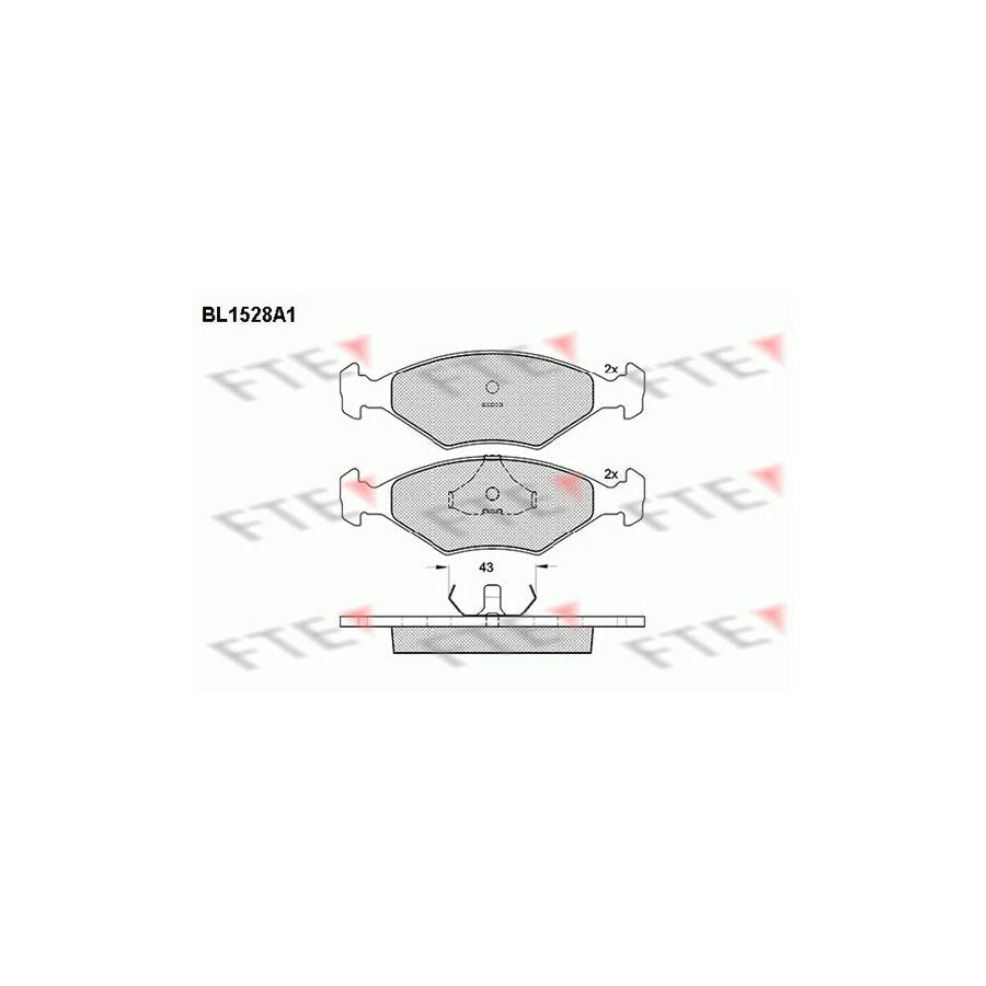FTE Bl1528A1 Brake Pad Set for Fiat Fiorino
