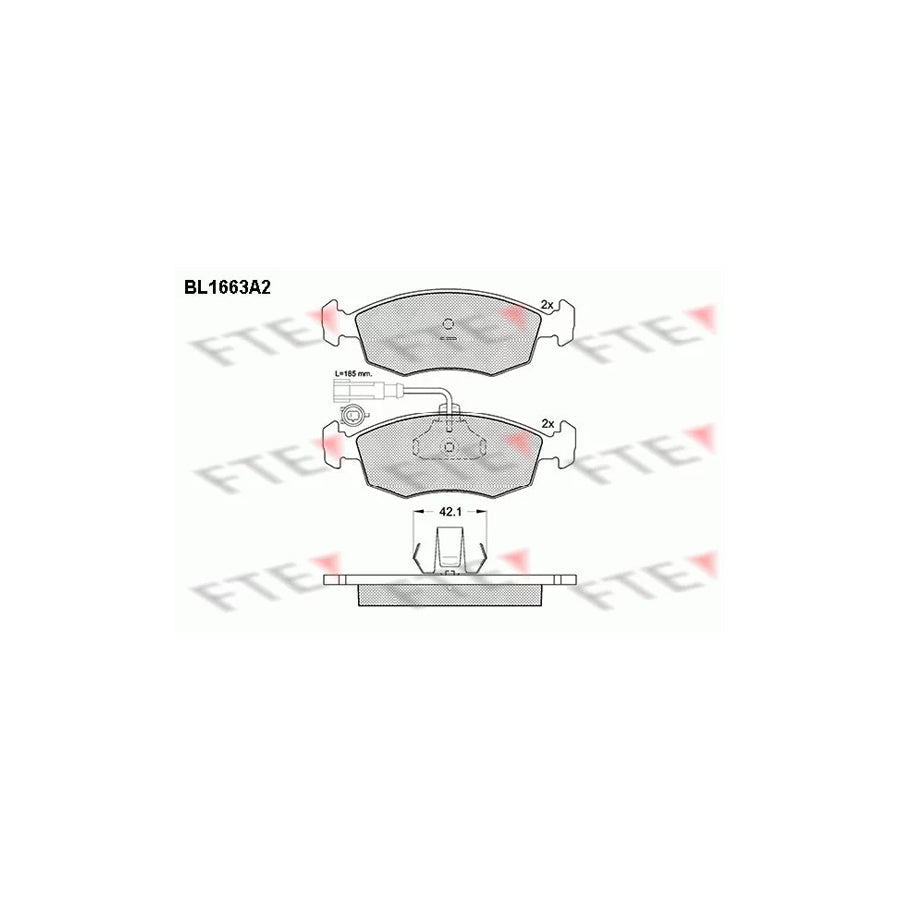 FTE Bl1663A2 Brake Pad Set for Fiat Palio I Weekend (178)
