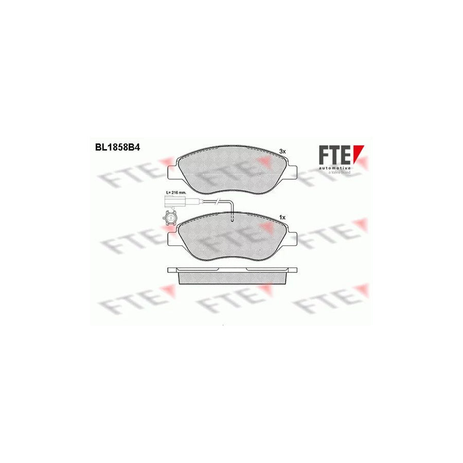 FTE Bl1858B4 Brake Pad Set