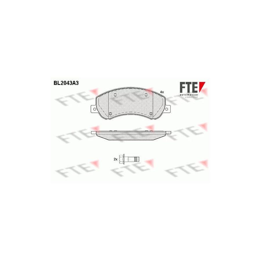 FTE Bl2043A3 Brake Pad Set for VW Amarok Pickup (2Ha, 2Hb, S1B, S6B, S7A, S7B)