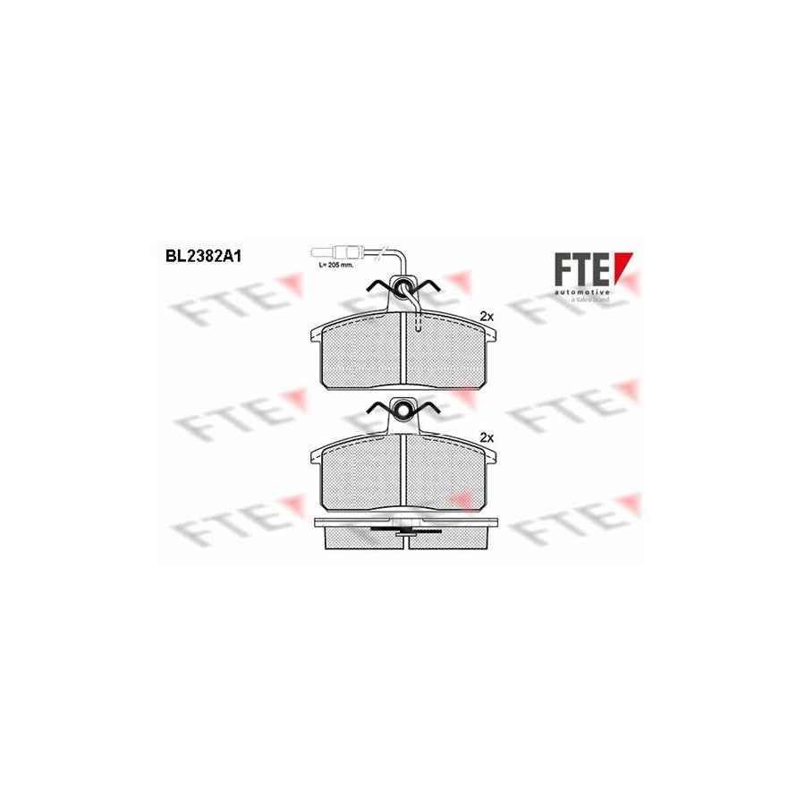 FTE Bl2382A1 Brake Pad Set for Lancia Prisma (831)