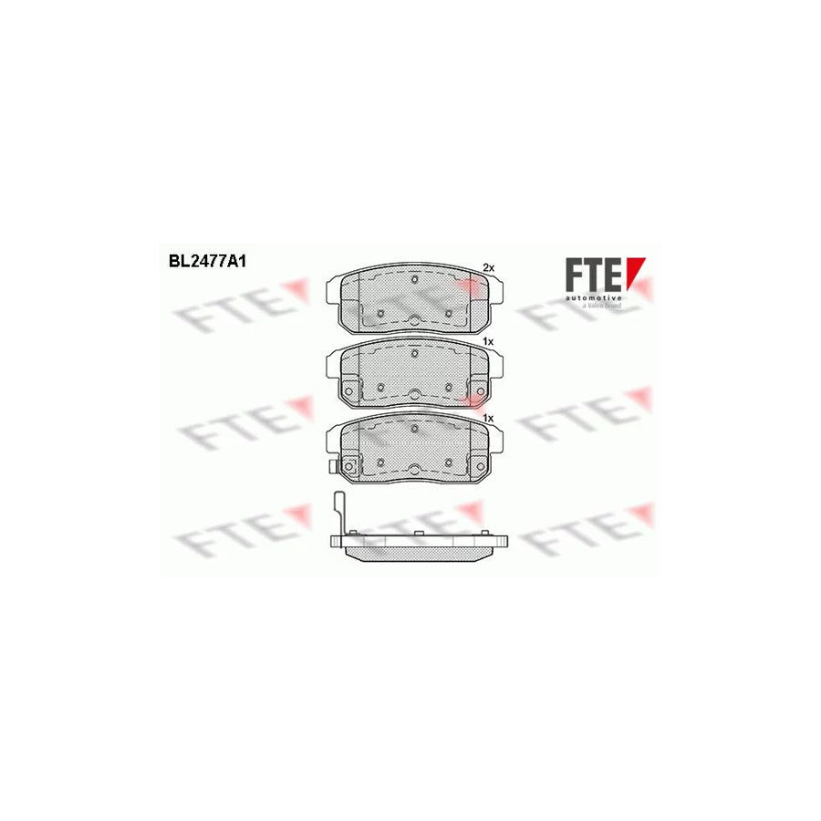 FTE Bl2477A1 Brake Pad Set for Nissan Sentra V (B15)