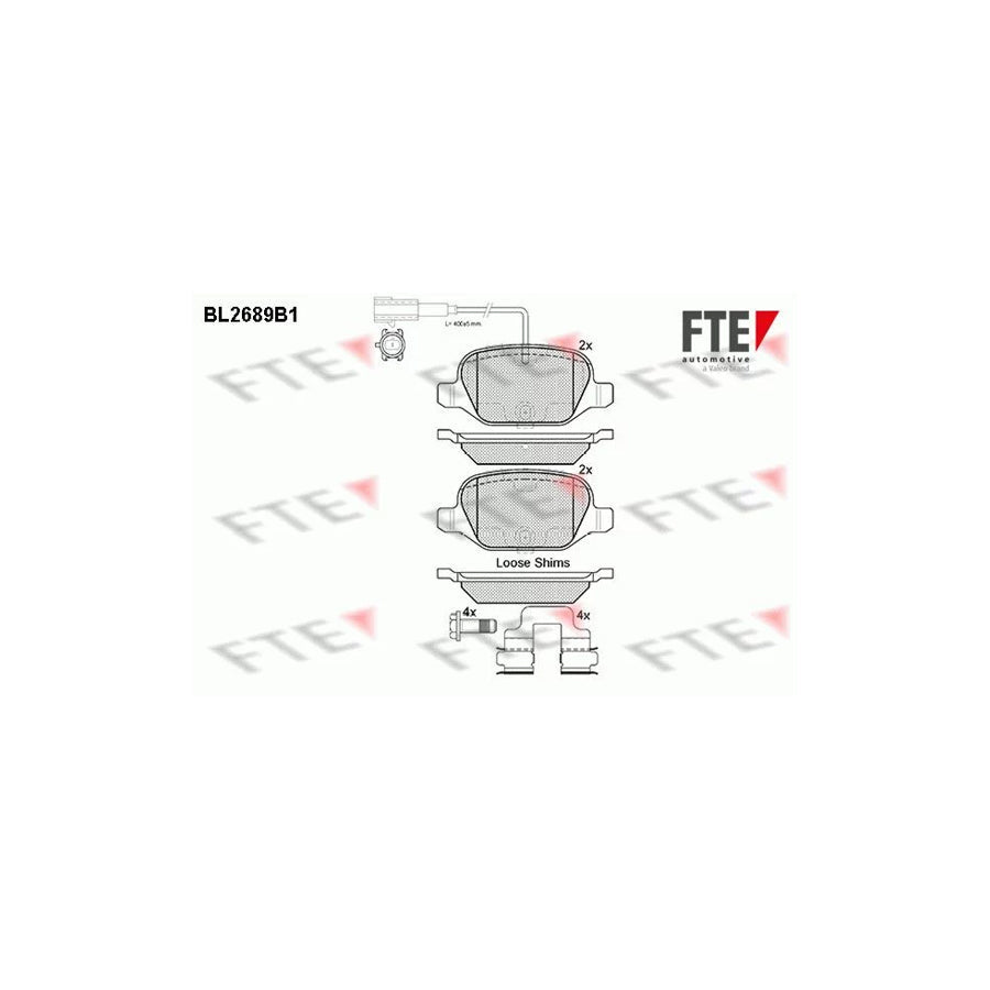 FTE Bl2689B1 Brake Pad Set for Fiat Linea (323, 110)