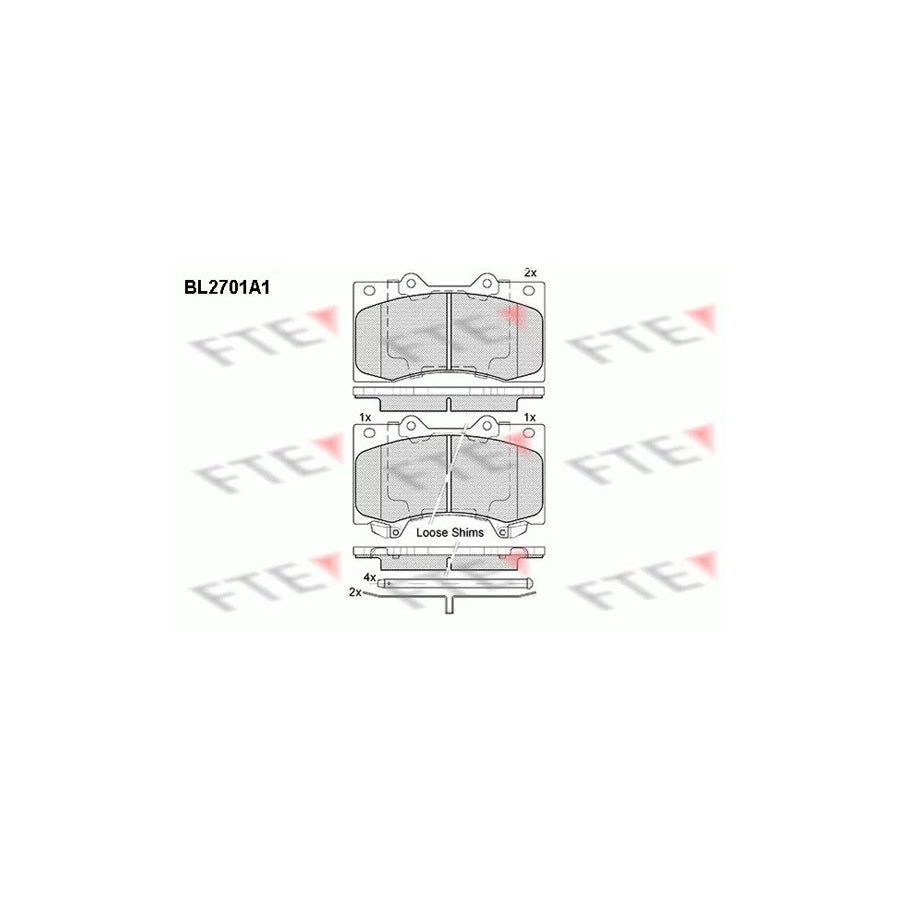 FTE Bl2701A1 Brake Pad Set for Nissan Patrol VI (Y62)