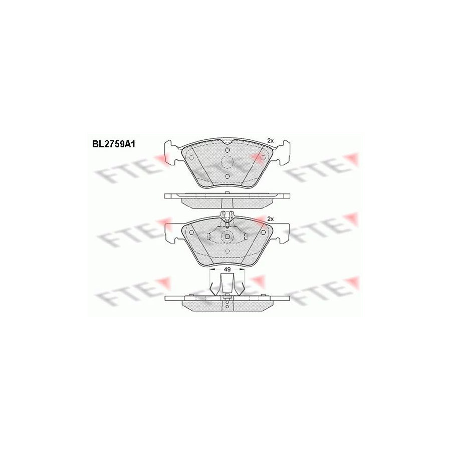 FTE Bl2759A1 Brake Pad Set